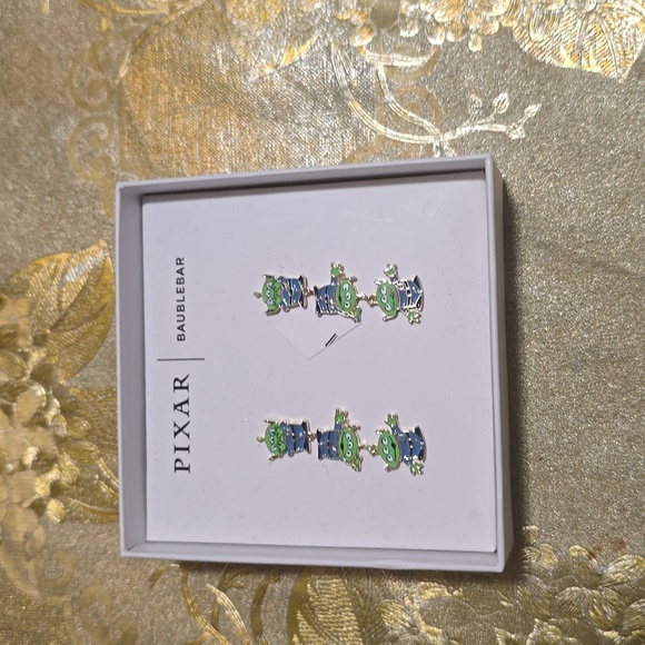 Disney Pixar x Baublebar Little Green Men Dangle Earrings - Picture 1 of 7